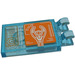 LEGO Transparent Light Blue Tile 2 x 3 with Horizontal Clips with Orange Staff Sticker (Thick Open &#039;O&#039; Clips) (30350)
