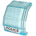 LEGO Transparent Light Blue Windscreen 4 x 4 x 3.6 Helicopter with &#039;POLICE&#039; Sticker (2483)