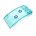 LEGO Transparent Light Blue Windscreen 4 x 8 x 2 Curved Hinge with Star Pattern Sticker (46413)