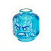 LEGO Transparent Light Blue Zane Crystalized Head (Recessed Solid Stud) (1091 / 3626)