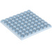 LEGO Transparent Medium Blue Plate 8 x 8 (41539 / 42534)