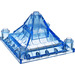 LEGO Transparant Middelblauw Roof 6 x 6 x 3 met Hoek Posts (30614 / 41630)
