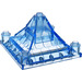 LEGO Transparent Medium Blue Roof 6 x 6 x 3 with Corner Posts (30614 / 41630)