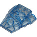 LEGO Blu medio trasparente Cuneo 4 x 4 con Jagged Angles (28625 / 64867)