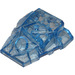 LEGO Transparentes Mittelblau Keil 4 x 4 mit Jagged Angles (28625 / 64867)