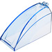 LEGO Transparent Medium Blue Windscreen 4 x 8 x 4 with Hinge (30649)