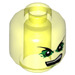 LEGO Transparent Neon Green Airjitzu Morro Minifigure Head (Recessed Solid Stud) (3626 / 21180)
