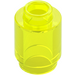LEGO Transparent Neon Green Brick 1 x 1 Round with Open Stud (3062)