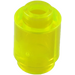 LEGO Transparentes Neongrün Backstein 1 x 1 Runden mit offenem Bolzen (3062 / 30068)