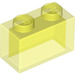 LEGO Vert néon transparent Brique 1 x 2 sans tube à l&#039;intérieur (3065 / 35743)
