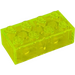 LEGO Transparent Neon Green Brick 2 x 4 (3001)