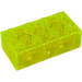 LEGO Transparent Neon Green Brick 2 x 4 (3001 / 3556)