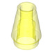 LEGO Transparentes Neongrün Kegel 1 x 1 mit oberer Kante  (28701 / 64288)