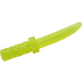 LEGO Transparent Neon Green Dagger with Cross Hatch Grip