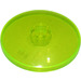 LEGO Transparant neon groen Dish 4 x 4 (Massieve nop) (3960 / 30065)