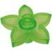LEGO Transparentes Neongrün Duplo Blume mit 5 Angular Blütenblätter (6510 / 52639)