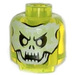 LEGO Transparent Neon Green Ghose Skull Face (Safety Stud) (28621 / 71212)