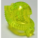 LEGO Transparant Neon Groen Helm met Slang en Mouthpiece (30038 / 30243)