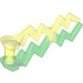 LEGO Vert Néon Transparent Lightning Bolt (Double) avec Marbré Transparent Vert Clair (28555 / 59233)