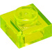LEGO Transparent Neon Green Plate 1 x 1 (3024)