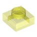LEGO Transparant Neon Groen Plaat 1 x 1 (3024 / 30008)