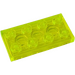 LEGO Transparent Neon Green Plate 2 x 4 (3020 / 5584)