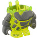 LEGO Transparent Neon Green Rock Monster Body with Gray with Arms