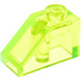 LEGO Transparent Neon Green Slope 1 x 2 (45°) (3040)
