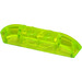 LEGO Transparent Neon Green Slope 1 x 4 Curved with Sloped Ends and Two Top Studs (40996)