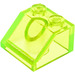 LEGO Transparent Neon Green Slope 2 x 2 (45°) (3039)