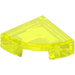 LEGO Transparent Neon Green Tile 1 x 1 Quarter Circle (25269)