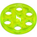 LEGO Transparent Neon Green Wedge Belt Wheel (4185 / 49750)