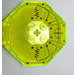 LEGO Vert néon transparent Pare-brise 6 x 6 Octagonal Canopée avec Insectoids avec trou d&#039;axe (2418)