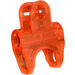 LEGO Orange rougeâtre néon transparent Balle Connecteur avec Perpendiculaire Axelholes et Plat Ends et côtés lisses et bords tranchants et trous d&#039;essieu fermés (60176)