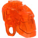 LEGO Transparent Neon Reddish Orange Bionicle Head Base (64262)