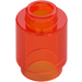 LEGO Transparent Neon Reddish Orange Brick 1 x 1 Round with Open Stud (3062)
