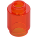 LEGO Transparent Neon Reddish Orange Brick 1 x 1 Round with Open Stud (3062 / 35390)