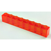 LEGO Transparent Neon Reddish Orange Brick 1 x 8 (3008)