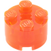 LEGO Transparentes Neonrot-Orange Backstein 2 x 2 Runden (3941 / 6143)