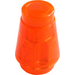 LEGO Transparent Neonrödaktig Orange Kon 1 x 1 med topp skåror (28701 / 59900)