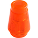 LEGO Transparentes Neonrot-Orange Kegel 1 x 1 mit oberer Kante  (28701 / 64288)