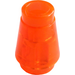 LEGO Transparent Neon Reddish Orange Cone 1 x 1 with Top Groove (4589)