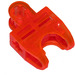 LEGO Transparant Neon Roodachtig Oranje Connector 2 x 3 met Bal Socket en gladde zijkanten en afgeronde randen (93571)