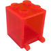 LEGO Transparent Neon Reddish Orange Container 2 x 2 x 2 with Recessed Studs (4345 / 30060)