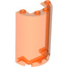 LEGO Transparent Neon Reddish Orange Cylinder 2 x 4 x 5 Half (35313 / 85941)