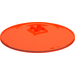 LEGO Orange rougeâtre néon transparent Dish 10 x 10 (Goujons creux) (19725 / 50990)