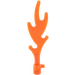 LEGO Transparentes Neonrot-Orange Flamme mit 2 Basisstiften (6126)