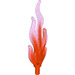 LEGO Orange rougeâtre néon transparent Grand Flamme avec Marbled Transparent Dark Pink (28577)