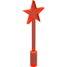 LEGO Transparant Neon Roodachtig Oranje Magie Wand (6124 / 28681)