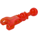 LEGO Gennemsigtig neon rødlig orange Medium Kugleled med Kugleled og Bjælke (90608)